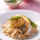 Schellfisch auf Oolong-Risotto Rezept Schellfisch auf Oolong-Risotto Rezept